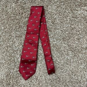 Stonehenge Men’s‎ Red with Waterfowl Print All Silk Tie